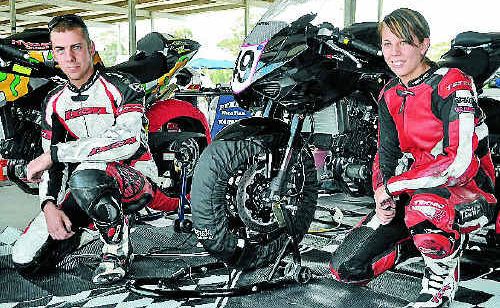 Phillip and Stephanie Redman at the weekend’s motorbike racing. Phillip and Stephanie Redman at the weekend’s motorbike racing.